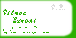 vilmos murvai business card